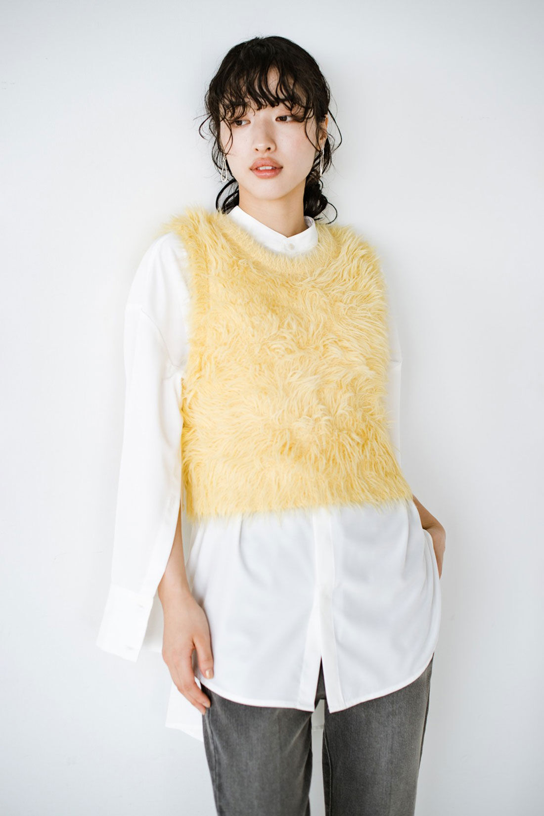 haco!|ｈａｃｏ！×ＮＯＫＩ 花をまとうコラボシリーズ【糸菊】ふわっふわのニット＆アームウォーマー