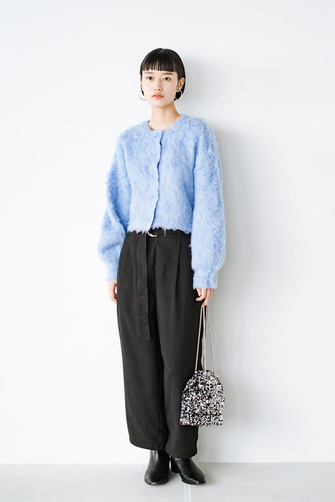 haco!|ＡＮＮＡ ＬＵＮＡ ピーチスキンベルト付きタックパンツ