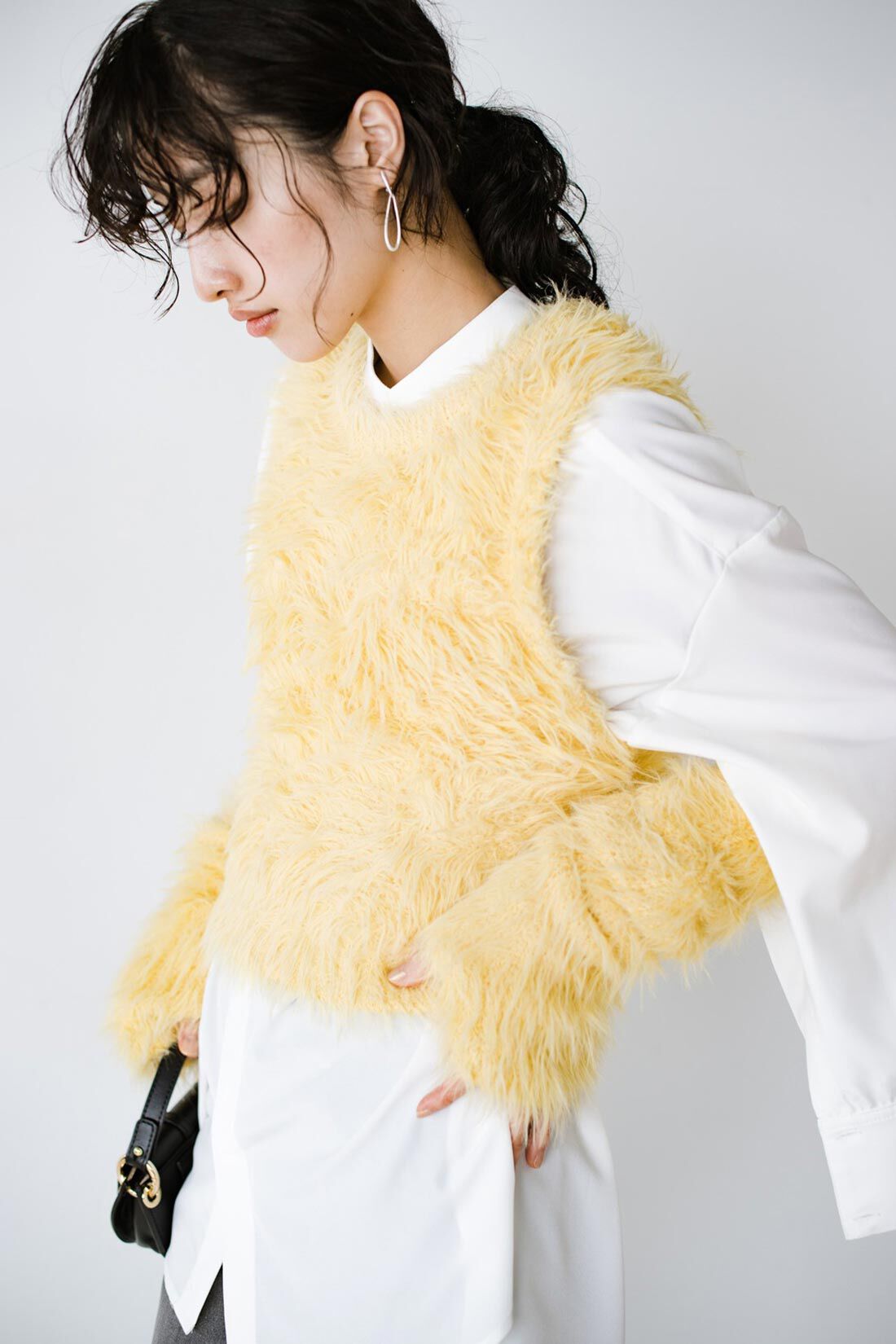 haco!|ｈａｃｏ！×ＮＯＫＩ 花をまとうコラボシリーズ【糸菊】ふわっふわのニット＆アームウォーマー