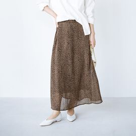 haco! | ジョーゼットロングスカート〈ブラウン〉