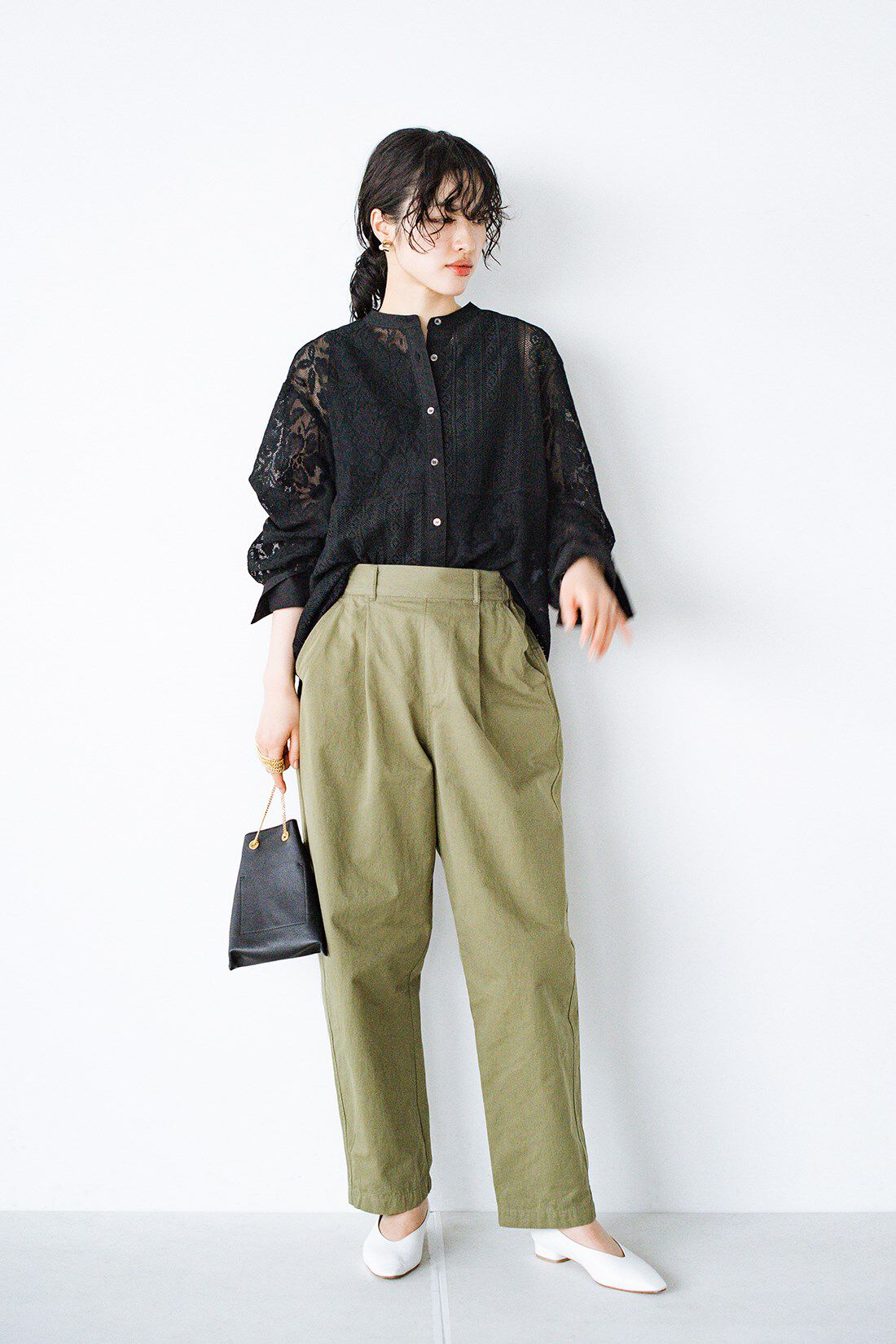 haco!|haco! 別注 refined works シルエットのかっこよさと楽ちんさに定評がある！ツイルテーパードパンツ