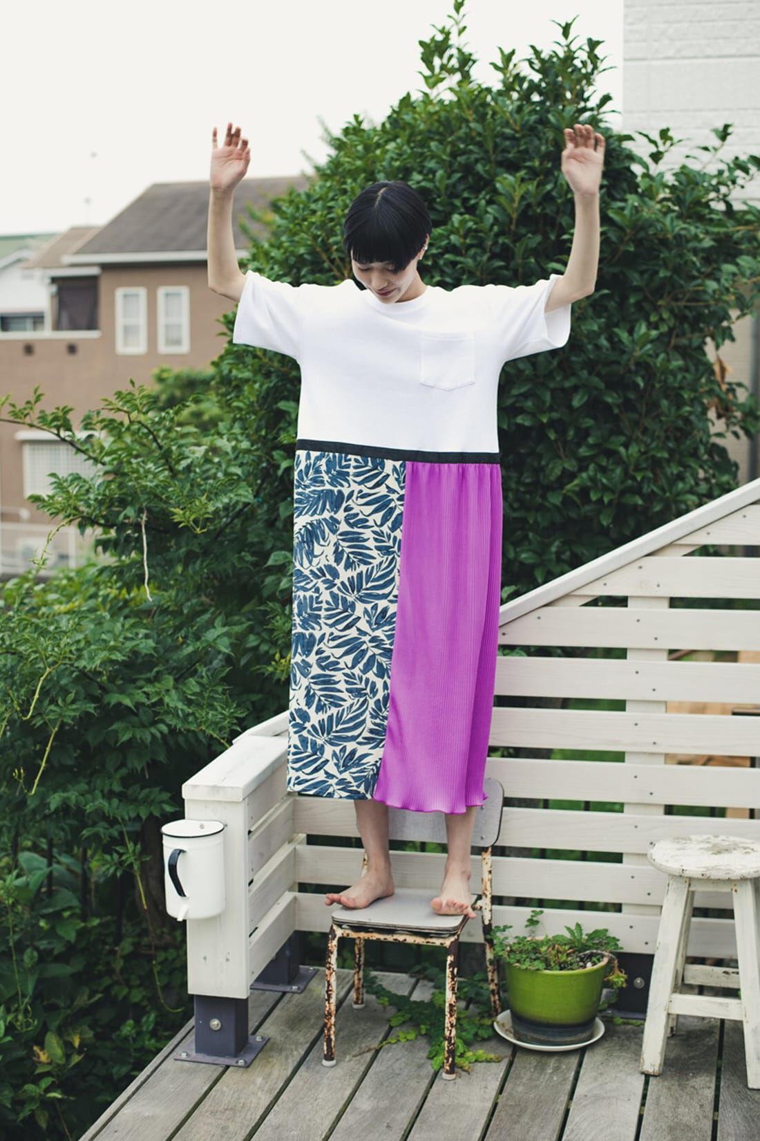 haco!|ｈａｃｏ！　特別感＆オシャレさ＆テンション３割増しな異素材ミックスワンピース　ＹＥＡＨ　ＲＩＧＨＴ！！　ｆｏｒ　ｈａｃｏ！