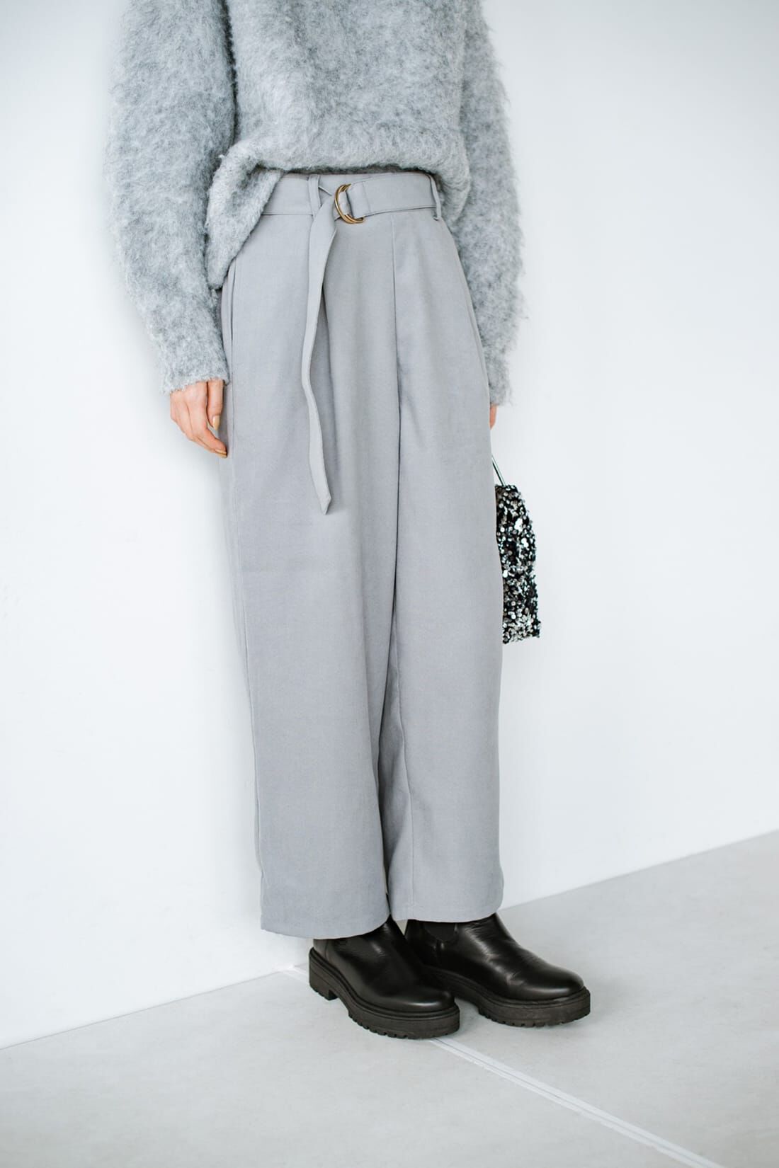 haco!|ＡＮＮＡ ＬＵＮＡ ピーチスキンベルト付きタックパンツ