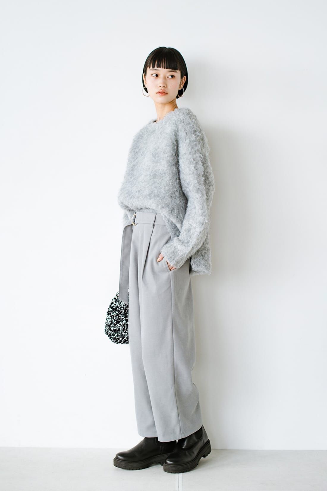 haco!|ＡＮＮＡ ＬＵＮＡ ピーチスキンベルト付きタックパンツ