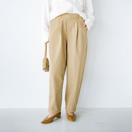 haco! | 楽ちんツイルテーパードパンツ〈ベージュ〉