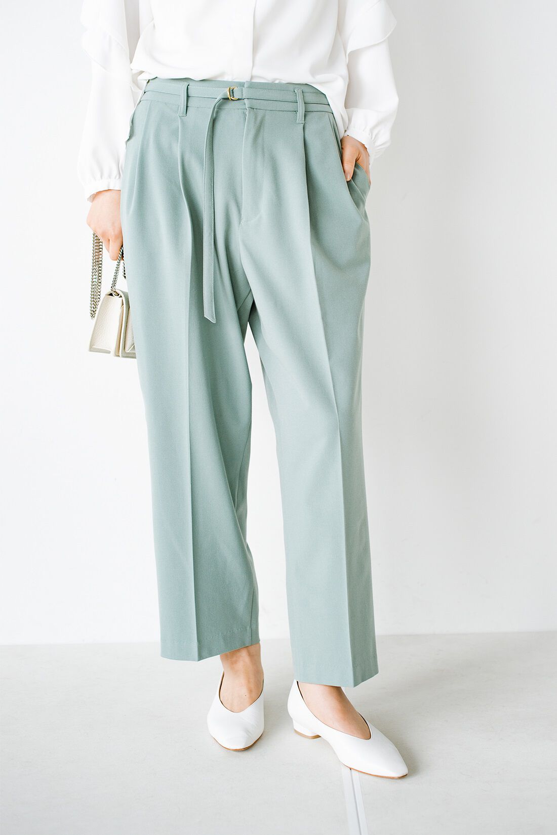 haco!［ハコ］|ANNA LUNA　強撚ストレッチベルト付バレルパンツ