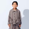 サークルポケットジップシャツ(キッズ)〈グレー〉