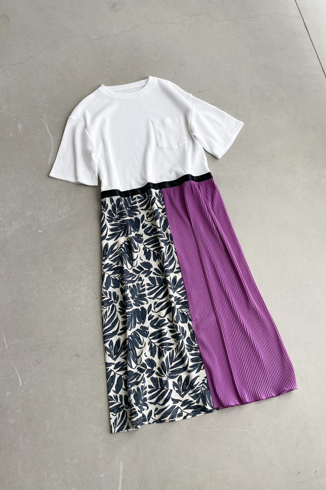 haco!|ｈａｃｏ！　特別感＆オシャレさ＆テンション３割増しな異素材ミックスワンピース　ＹＥＡＨ　ＲＩＧＨＴ！！　ｆｏｒ　ｈａｃｏ！