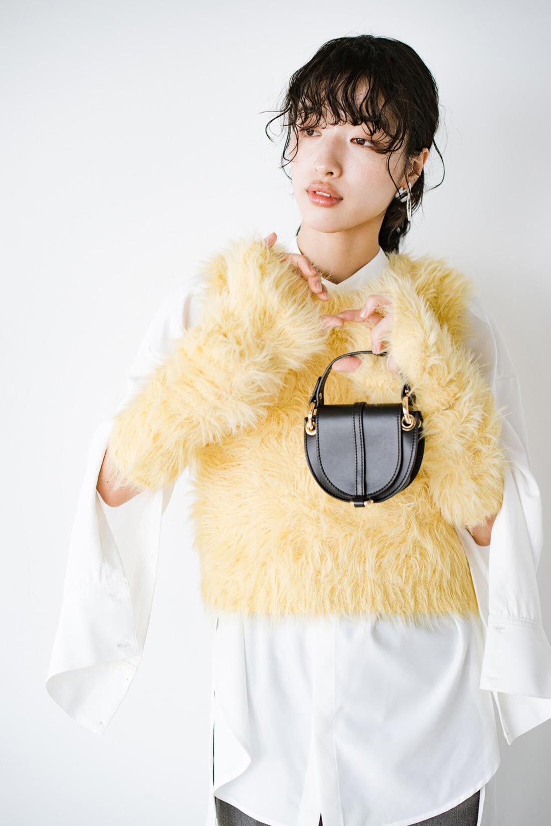 haco!|ｈａｃｏ！×ＮＯＫＩ 花をまとうコラボシリーズ【糸菊】ふわっふわのニット＆アームウォーマー