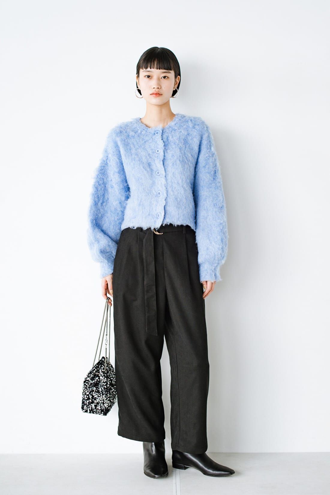 haco!|ＡＮＮＡ ＬＵＮＡ ピーチスキンベルト付きタックパンツ