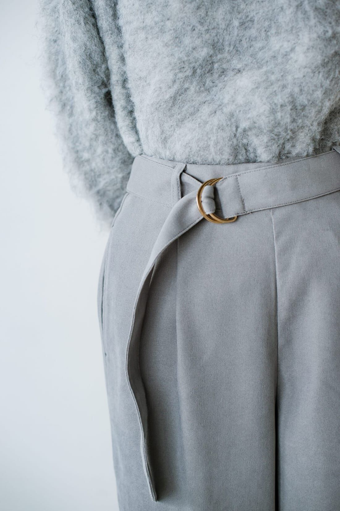 haco!|ＡＮＮＡ ＬＵＮＡ ピーチスキンベルト付きタックパンツ