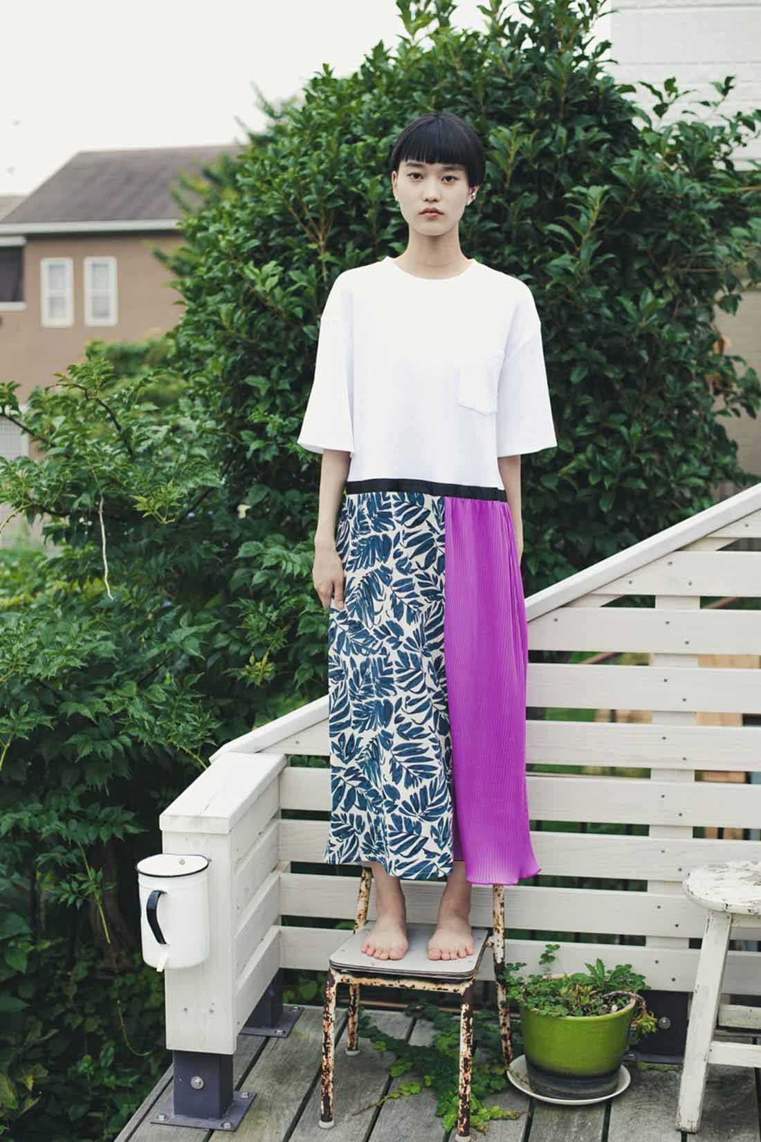 haco!|ｈａｃｏ！　特別感＆オシャレさ＆テンション３割増しな異素材ミックスワンピース　ＹＥＡＨ　ＲＩＧＨＴ！！　ｆｏｒ　ｈａｃｏ！