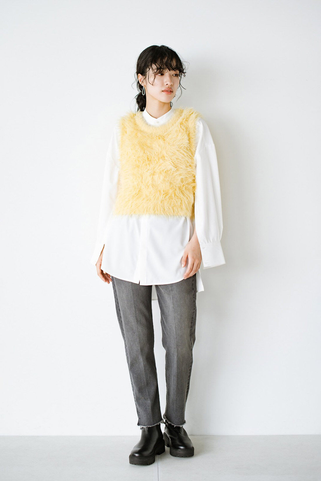 haco!|ｈａｃｏ！×ＮＯＫＩ 花をまとうコラボシリーズ【糸菊】ふわっふわのニット＆アームウォーマー