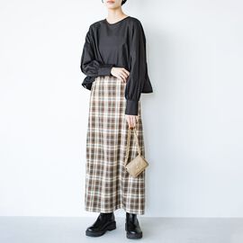 haco! | 総柄キャミワンピース＆すそ絞りトップスセット〈ブラウン〉