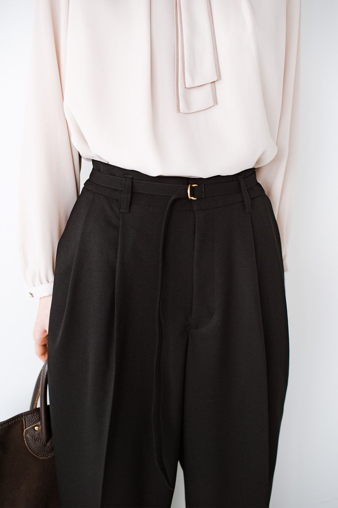 haco!［ハコ］|ANNA LUNA　強撚ストレッチベルト付バレルパンツ