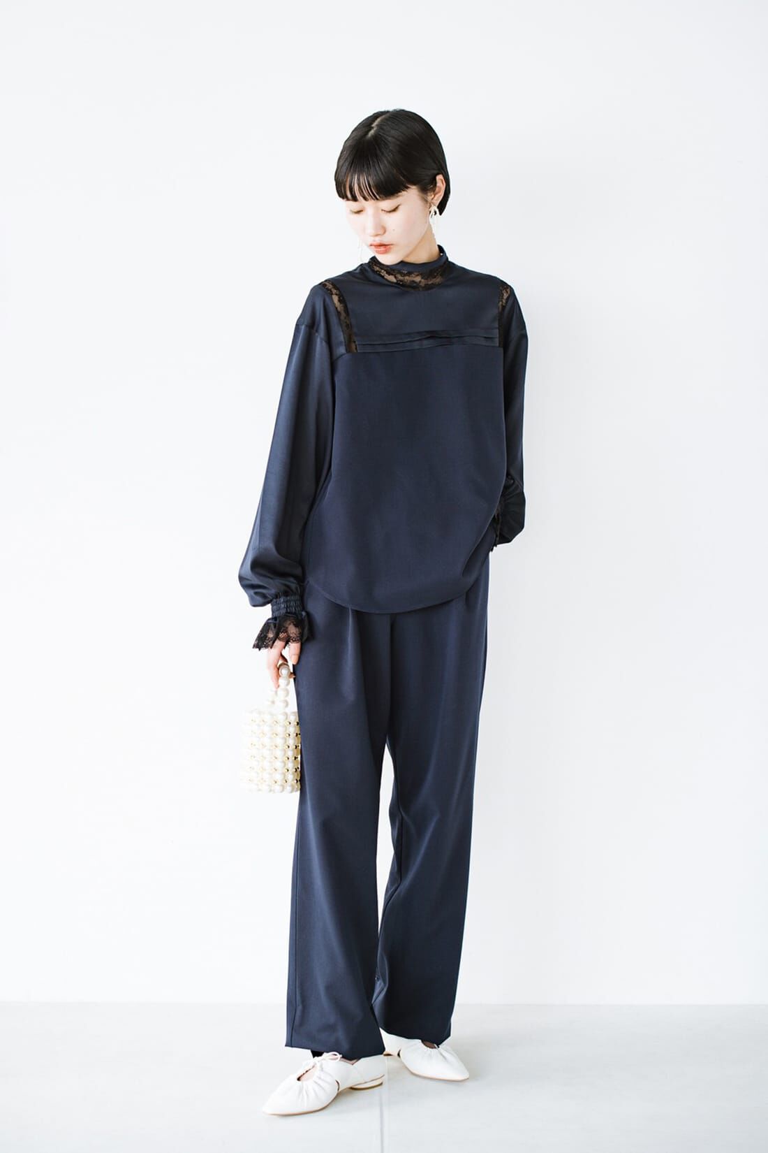 haco!|ｈａｃｏ！ フォーマルをもっと自由に！ＲＢＴＸＣＯ ｆｏｒ ｈａｃｏ！ 自分史上最長の脚になれるパンツ〈ネイビー〉