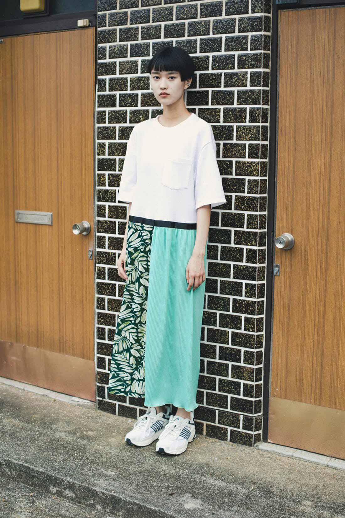 haco!|ｈａｃｏ！　特別感＆オシャレさ＆テンション３割増しな異素材ミックスワンピース　ＹＥＡＨ　ＲＩＧＨＴ！！　ｆｏｒ　ｈａｃｏ！