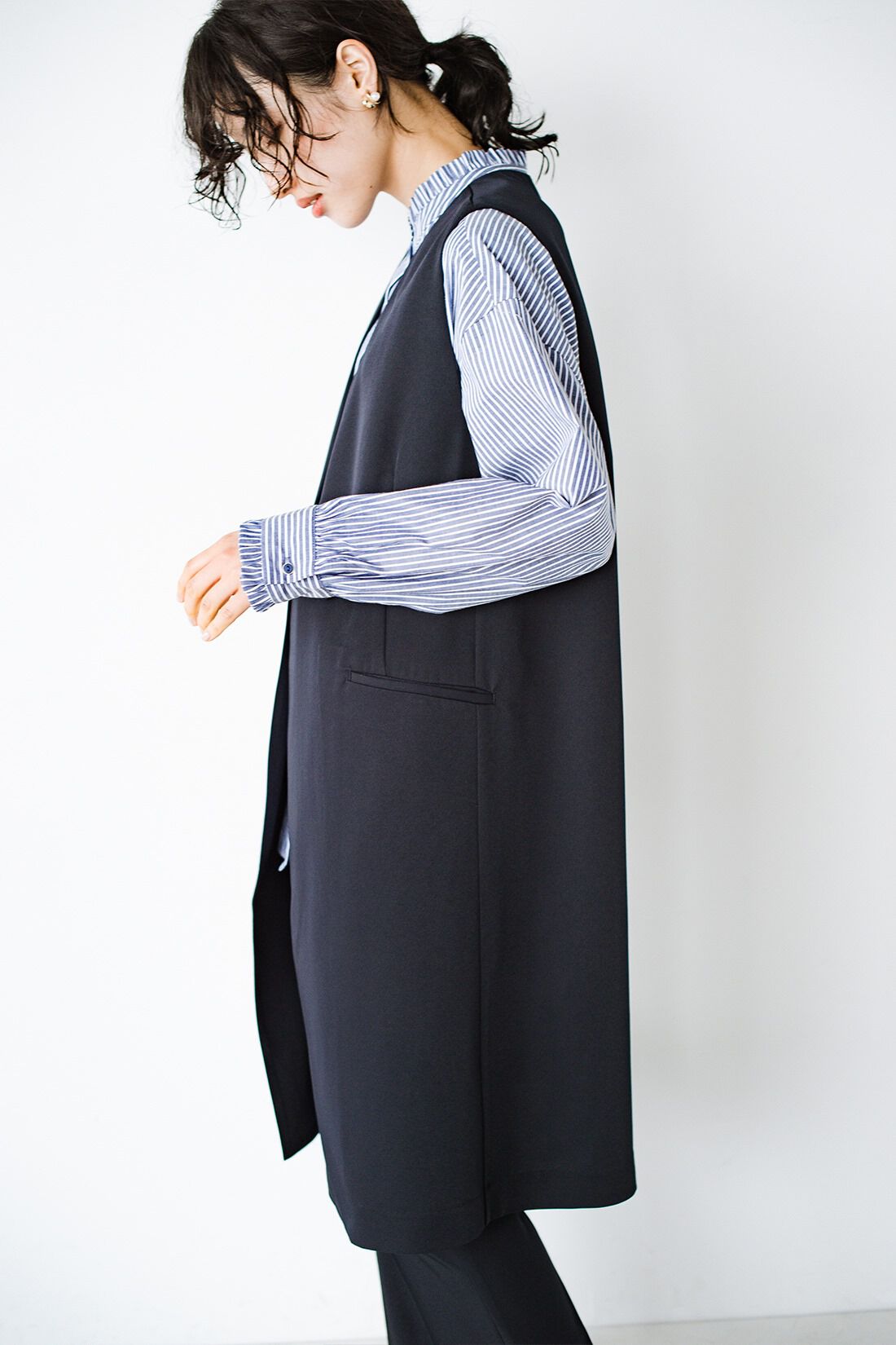 haco!|ANNA LUNA　ＥＰＵ強撚ツイルロングジレ