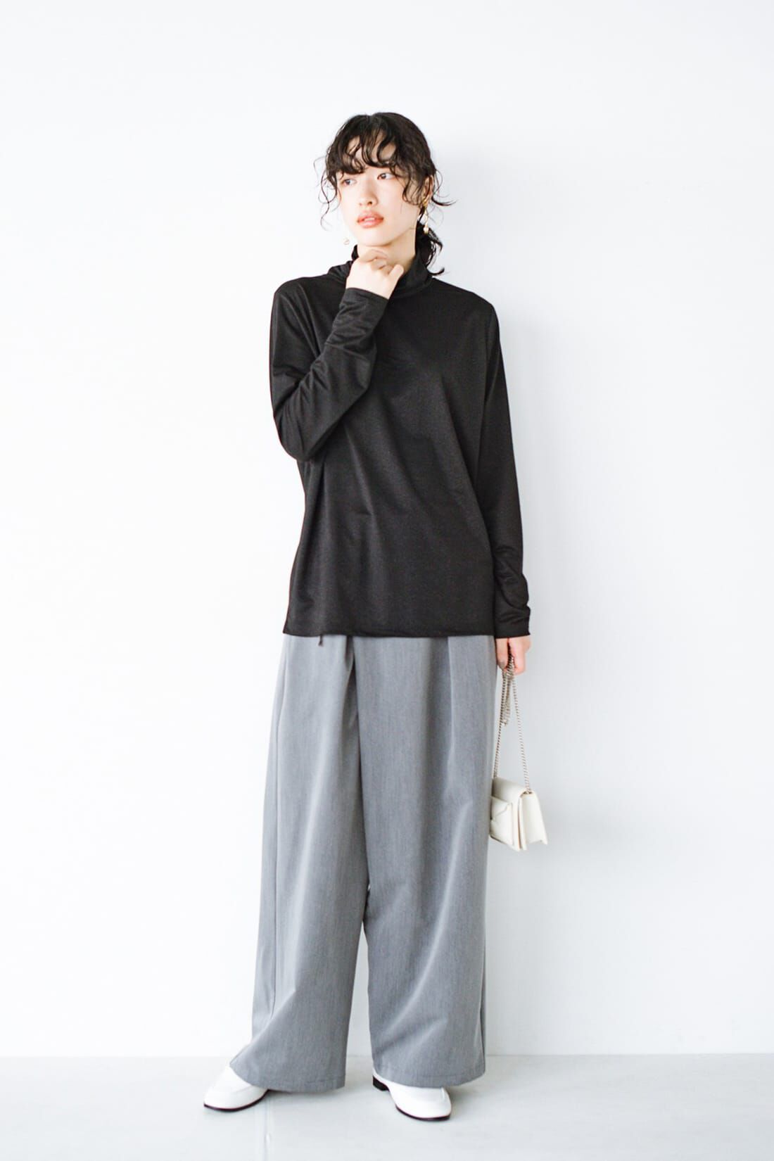 haco!|ＡＮＮＡ ＬＵＮＡ ラメフライスハイネックプルオーバー〈ブラック〉