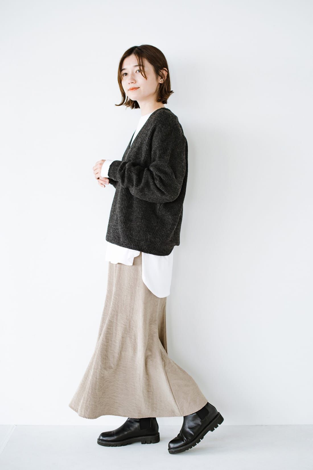 haco!|ｈａｃｏ！　大人っぽさも女っぽさも欲しいときの相棒！　やさしい雰囲気だけどぼやけない起毛素材がポイントのマーメイドスカートｂｙ　ｗｈｏ　ｍａｄｅ　ｍｅ