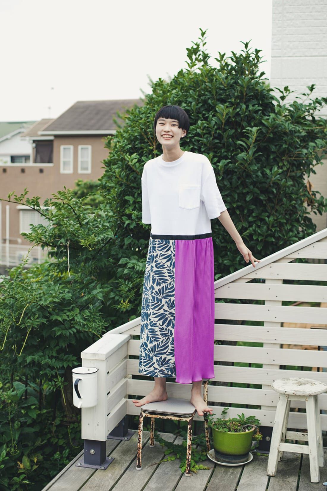 haco!|ｈａｃｏ！　特別感＆オシャレさ＆テンション３割増しな異素材ミックスワンピース　ＹＥＡＨ　ＲＩＧＨＴ！！　ｆｏｒ　ｈａｃｏ！
