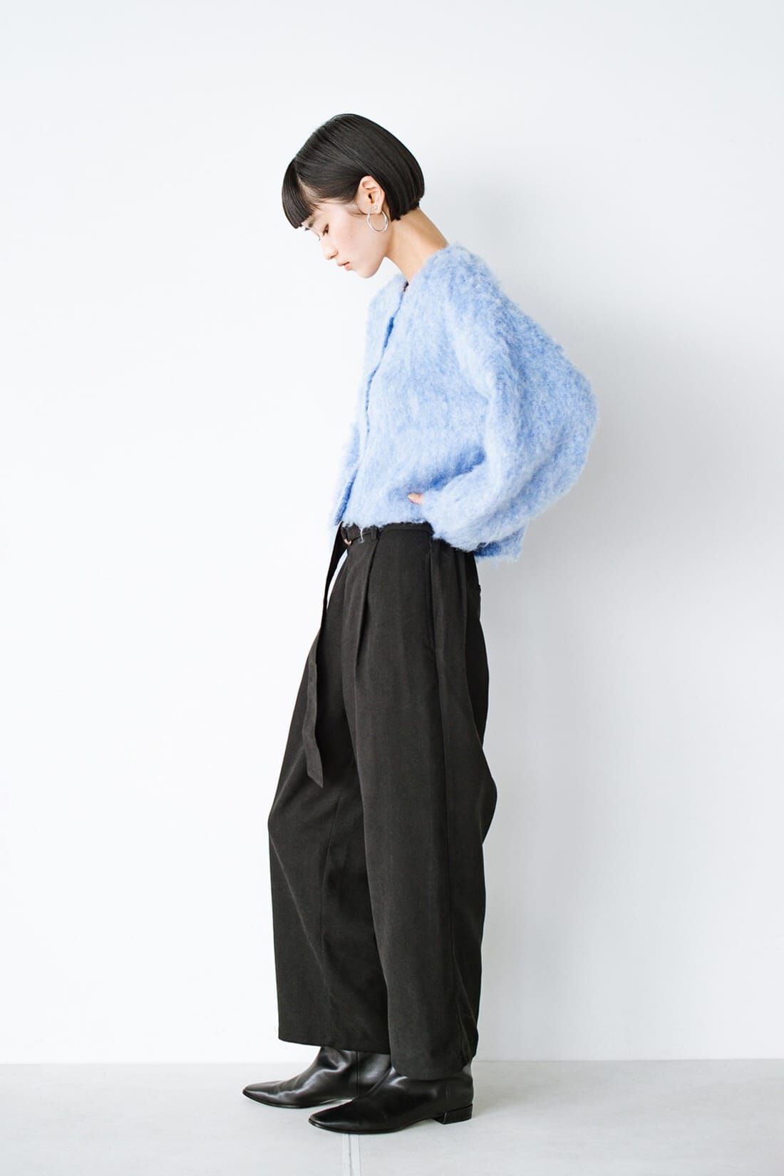 haco!|ＡＮＮＡ ＬＵＮＡ ピーチスキンベルト付きタックパンツ