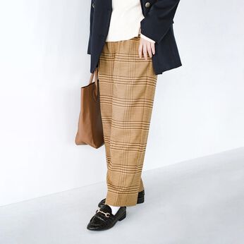 haco! | チラリと見えるだけでもかわいいチェックパンツ〈ブラウン〉