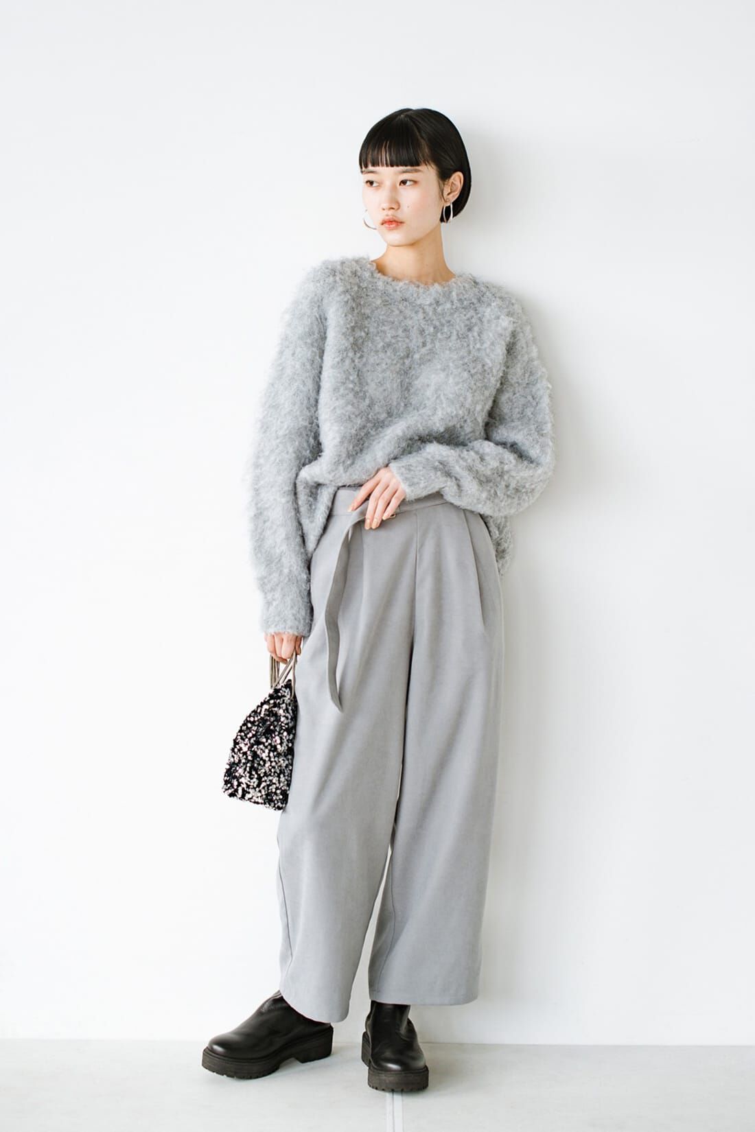 haco!|ＡＮＮＡ ＬＵＮＡ ピーチスキンベルト付きタックパンツ