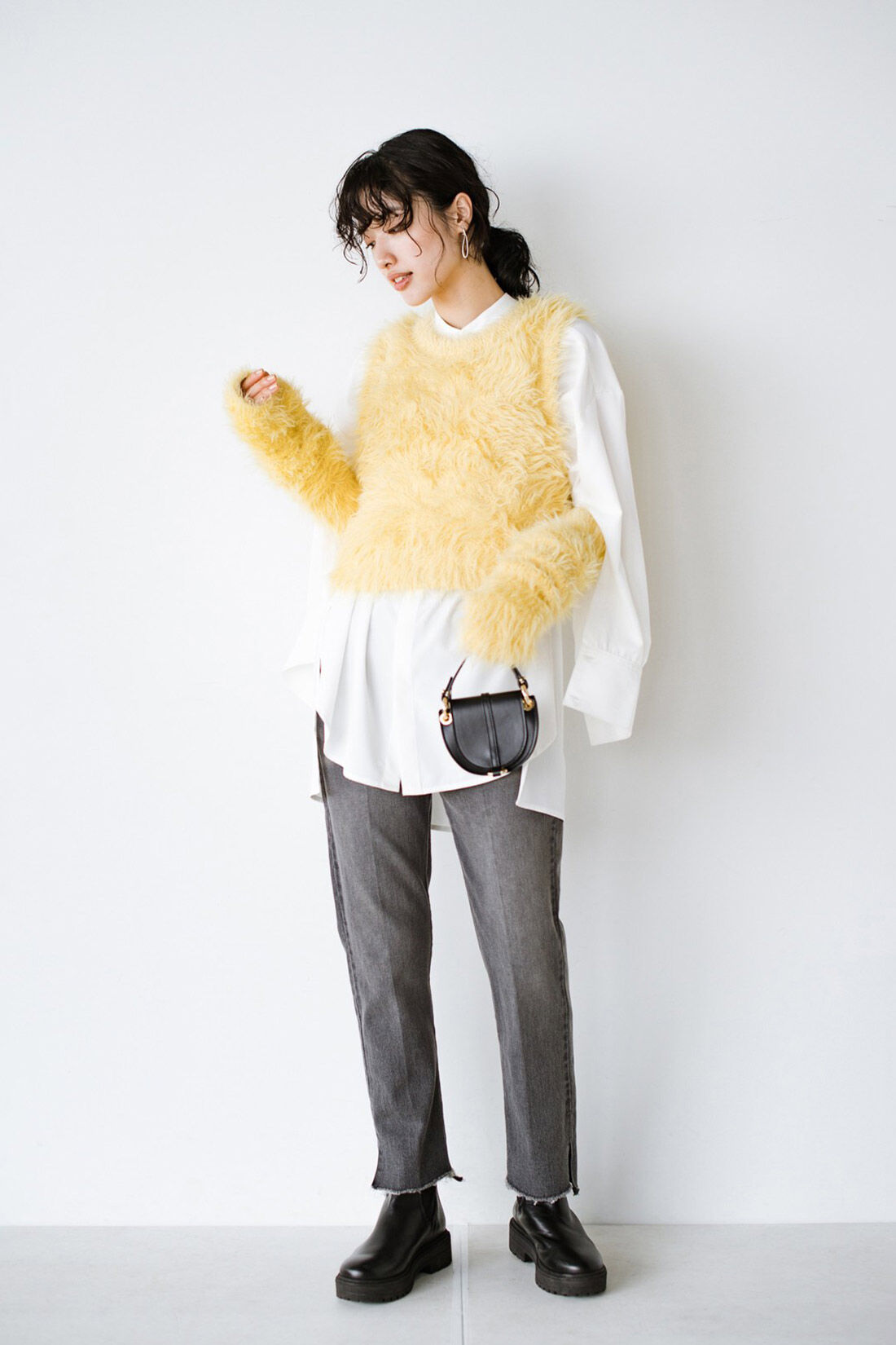 haco!|ｈａｃｏ！×ＮＯＫＩ 花をまとうコラボシリーズ【糸菊】ふわっふわのニット＆アームウォーマー