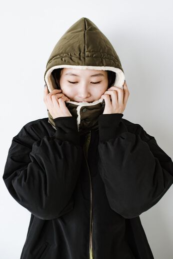 haco!［ハコ］ | QUILT BOA R/BALACLAVA〈オリーブ〉