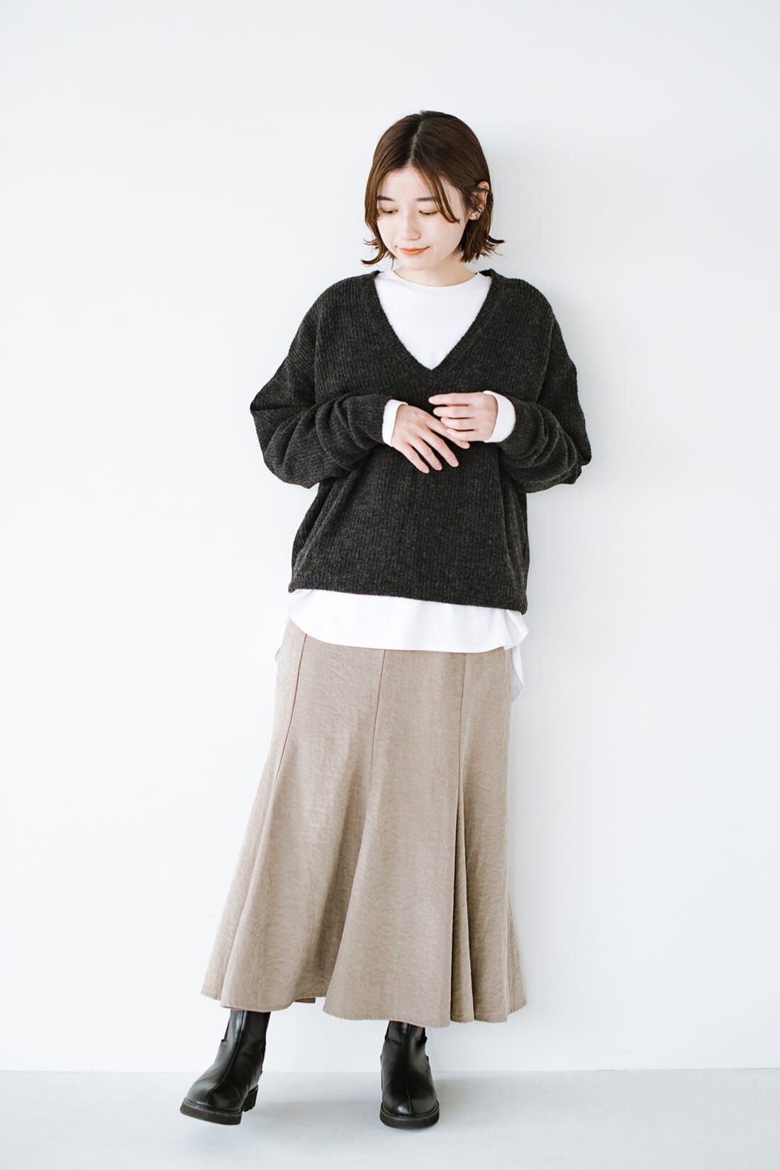 haco!|ｈａｃｏ！　大人っぽさも女っぽさも欲しいときの相棒！　やさしい雰囲気だけどぼやけない起毛素材がポイントのマーメイドスカートｂｙ　ｗｈｏ　ｍａｄｅ　ｍｅ