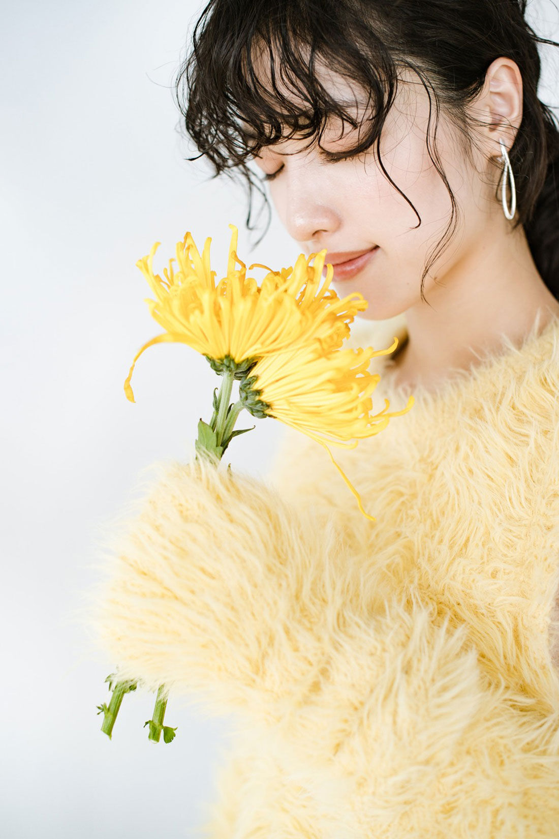 haco!|ｈａｃｏ！×ＮＯＫＩ 花をまとうコラボシリーズ【糸菊】ふわっふわのニット＆アームウォーマー