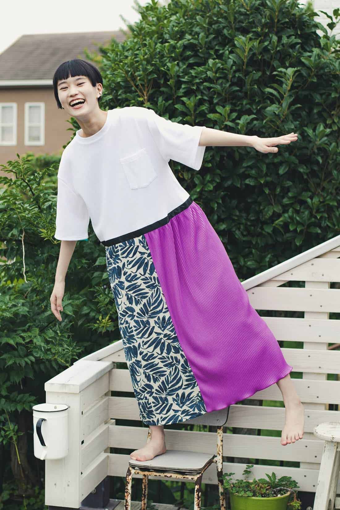 haco!|ｈａｃｏ！　特別感＆オシャレさ＆テンション３割増しな異素材ミックスワンピース　ＹＥＡＨ　ＲＩＧＨＴ！！　ｆｏｒ　ｈａｃｏ！
