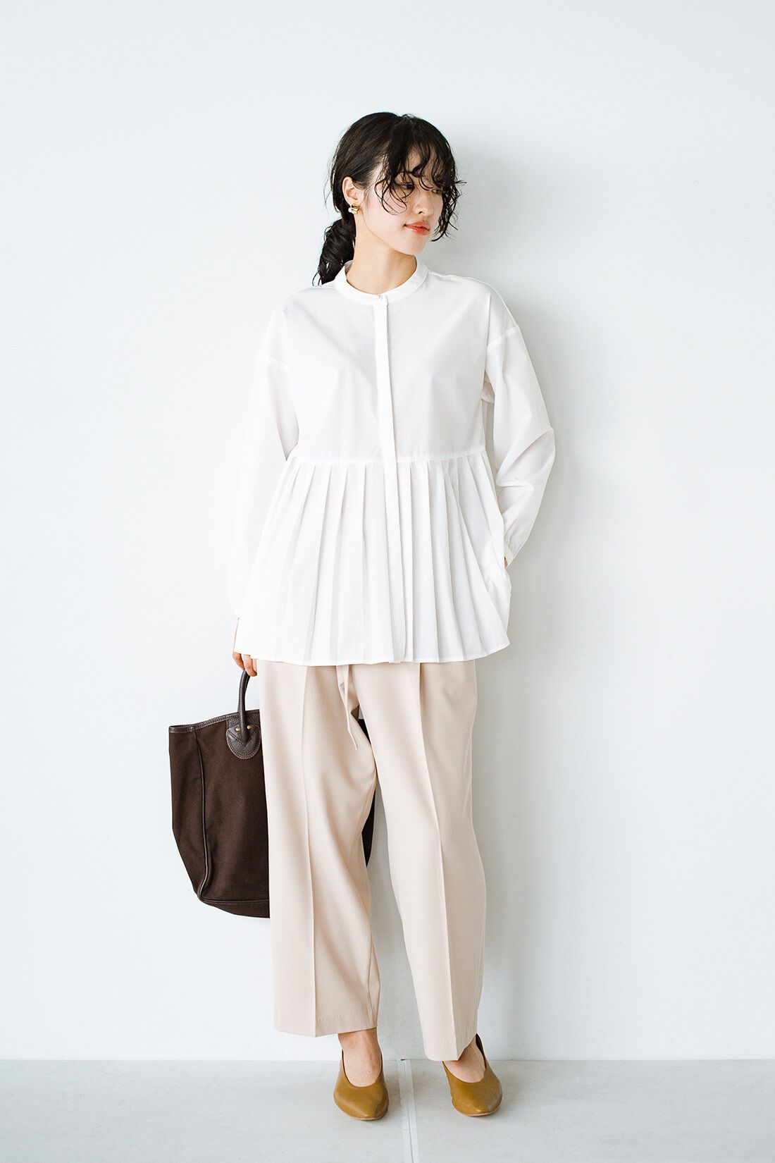 haco!［ハコ］|ANNA LUNA　強撚ストレッチベルト付バレルパンツ