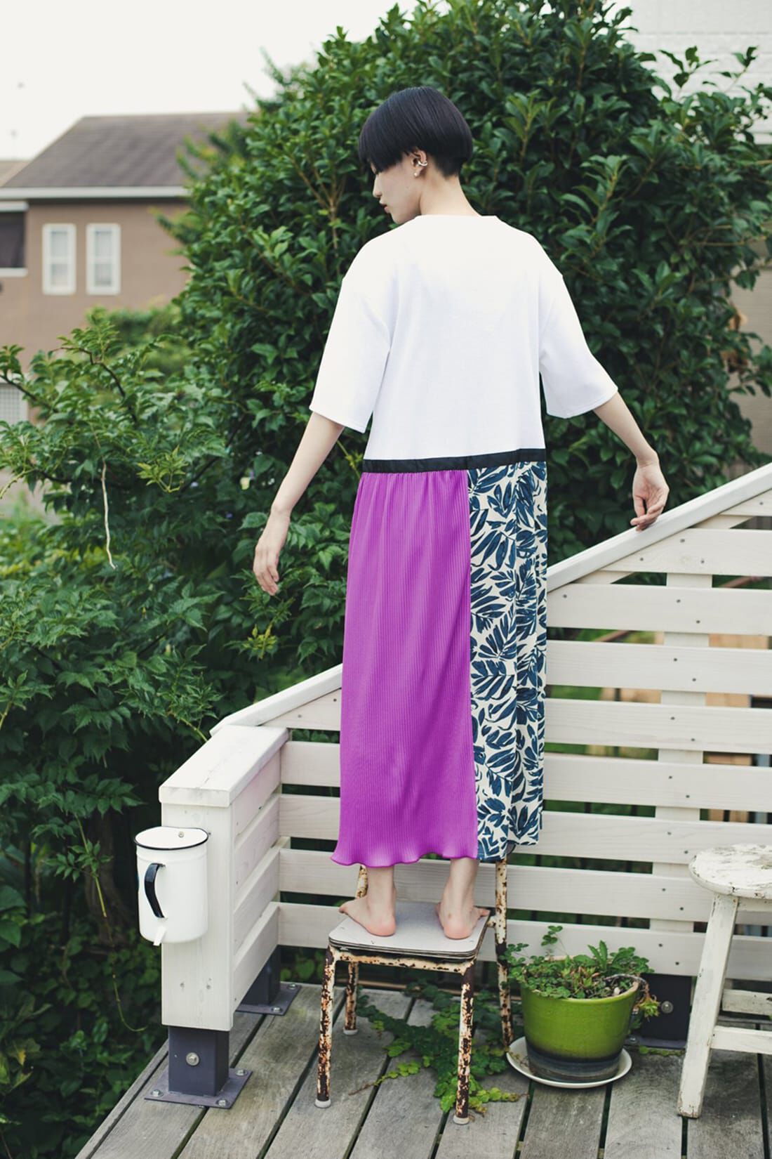haco!|ｈａｃｏ！　特別感＆オシャレさ＆テンション３割増しな異素材ミックスワンピース　ＹＥＡＨ　ＲＩＧＨＴ！！　ｆｏｒ　ｈａｃｏ！