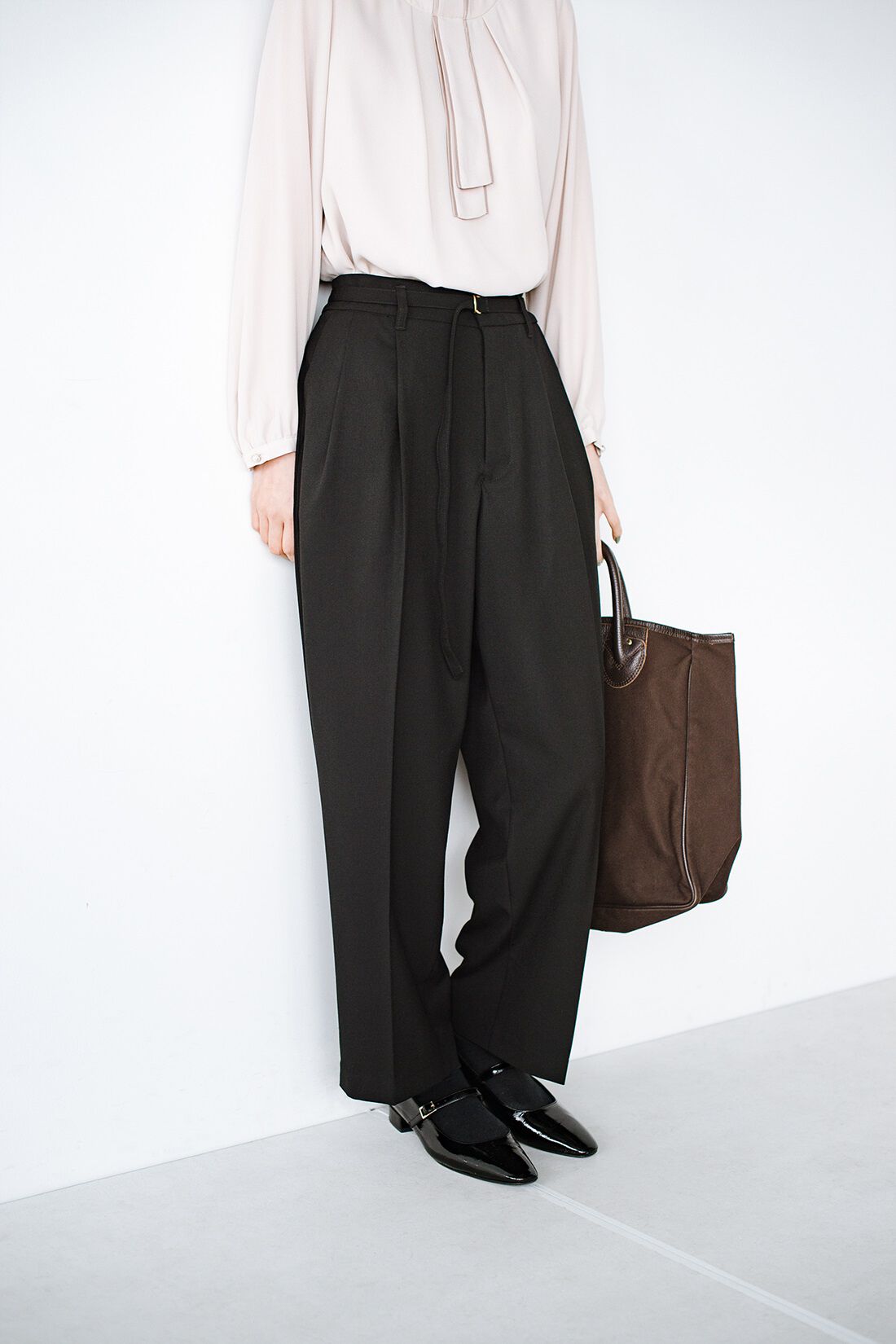 haco!［ハコ］|ANNA LUNA　強撚ストレッチベルト付バレルパンツ