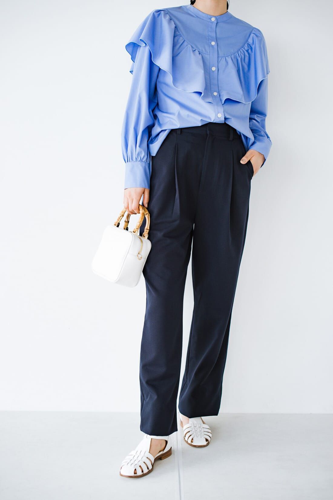 haco!|ｈａｃｏ！ フォーマルをもっと自由に！ＲＢＴＸＣＯ ｆｏｒ ｈａｃｏ！ 自分史上最長の脚になれるパンツ〈ネイビー〉