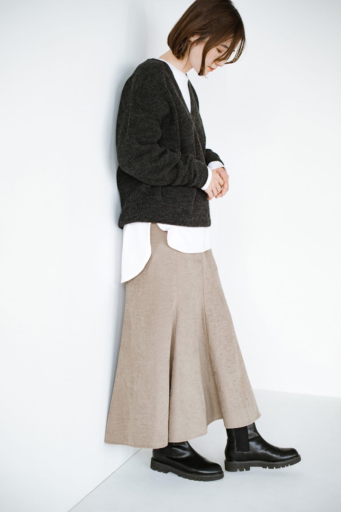 haco!|ｈａｃｏ！　大人っぽさも女っぽさも欲しいときの相棒！　やさしい雰囲気だけどぼやけない起毛素材がポイントのマーメイドスカートｂｙ　ｗｈｏ　ｍａｄｅ　ｍｅ