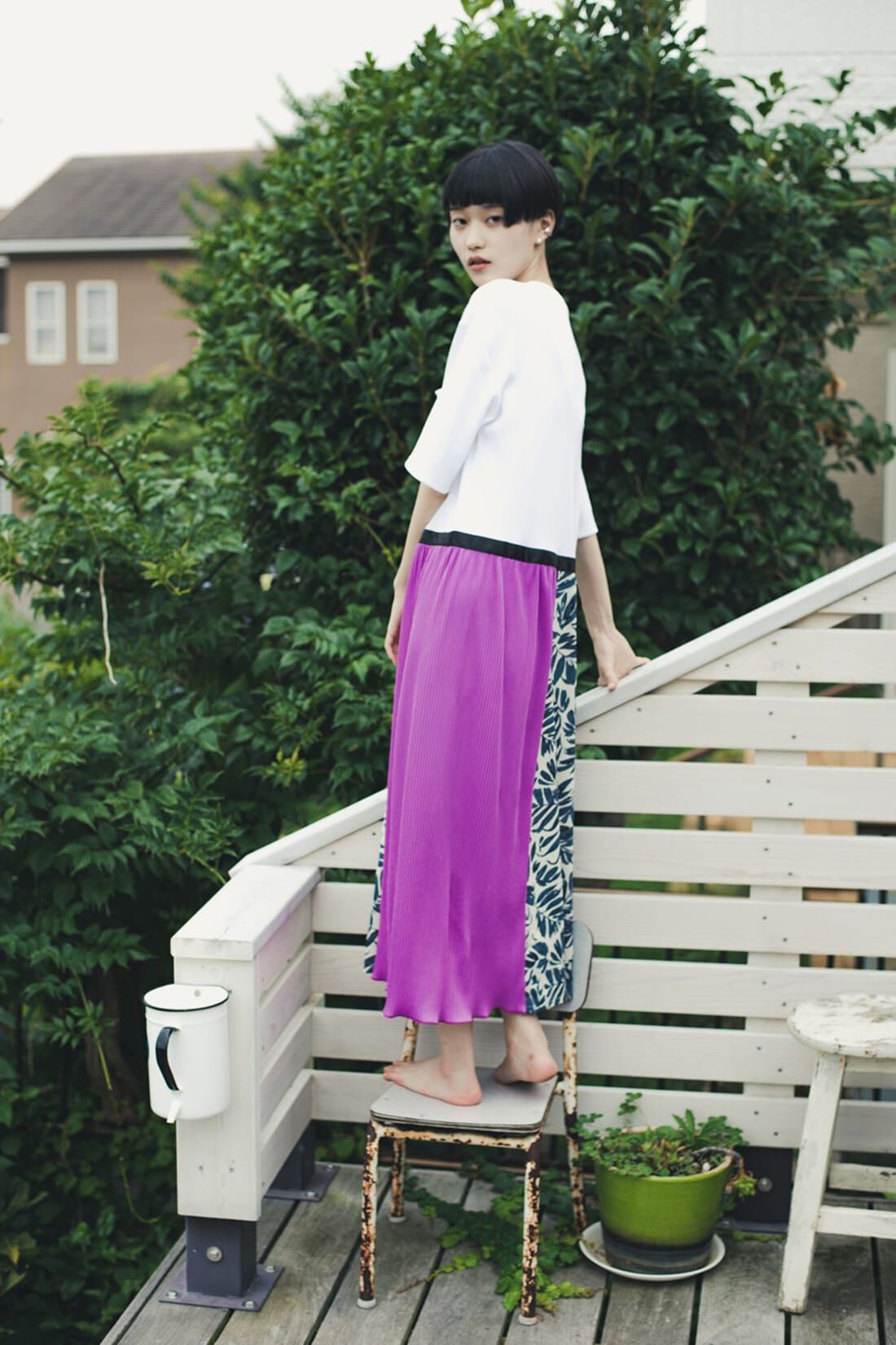 haco!|ｈａｃｏ！　特別感＆オシャレさ＆テンション３割増しな異素材ミックスワンピース　ＹＥＡＨ　ＲＩＧＨＴ！！　ｆｏｒ　ｈａｃｏ！
