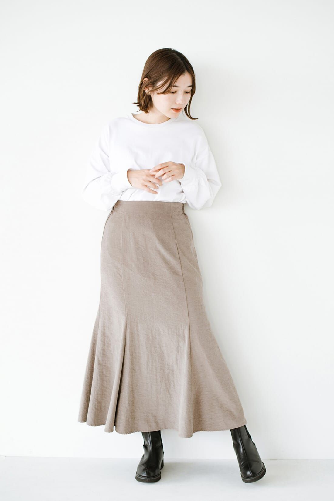 haco!|ｈａｃｏ！　大人っぽさも女っぽさも欲しいときの相棒！　やさしい雰囲気だけどぼやけない起毛素材がポイントのマーメイドスカートｂｙ　ｗｈｏ　ｍａｄｅ　ｍｅ