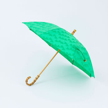 フェリシモギフトショップ | ［大物配送］ジャカードの晴雨兼用傘〈グリーン〉