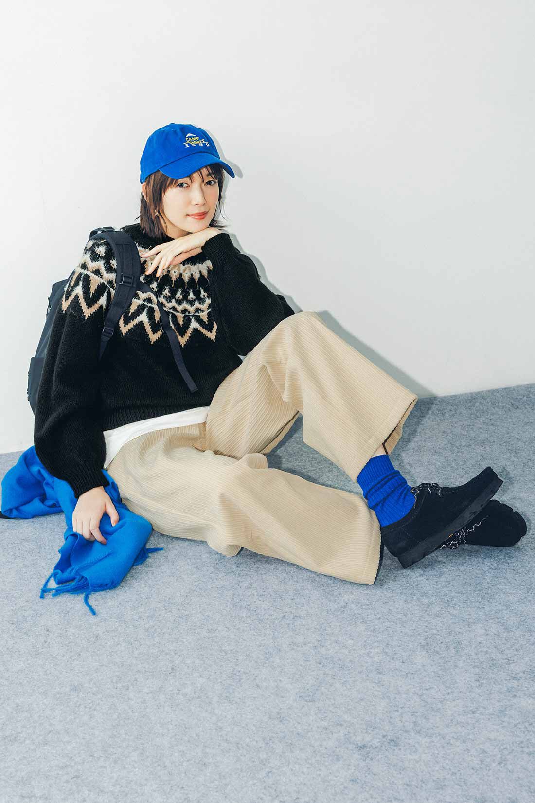 フェリシモギフトショップ|リブ イン コンフォート　軽やかなはき心地でキレイ見え！ ぬくぬくしあわせな裏ボアライトコーデュロイパンツ〈アイボリー〉