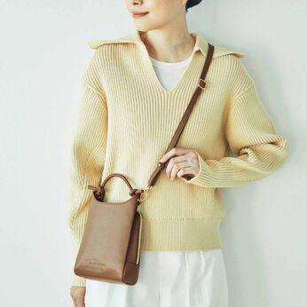 フェリシモギフトショップ | Ｌ＋上品本革ショルダーバッグ〈マロングラッセ〉