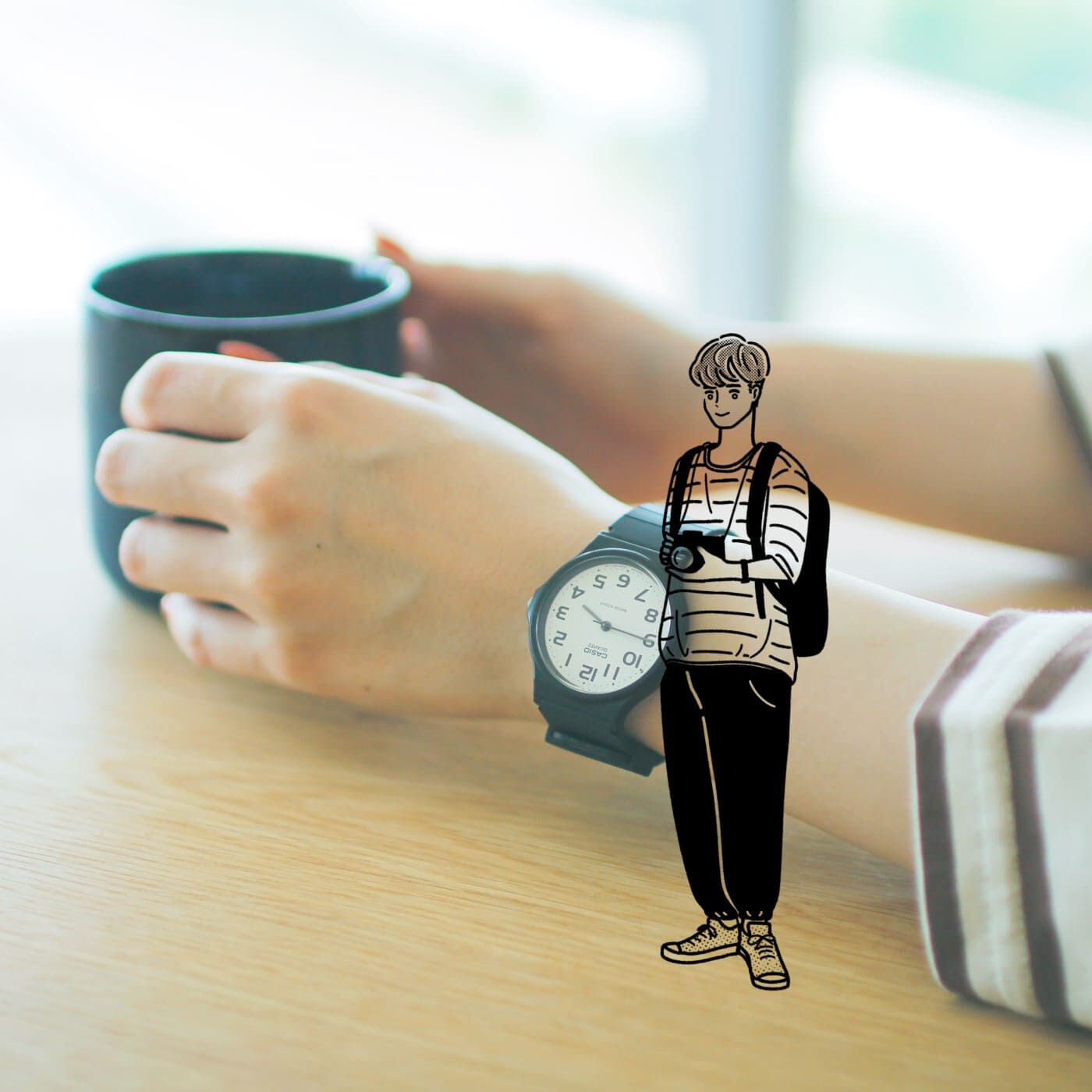 フェリシモギフトショップ|このごろ meets CASIO 推しカシ　シンプルイズザベストボーイ〈MQ-24-7B2LLJH〉