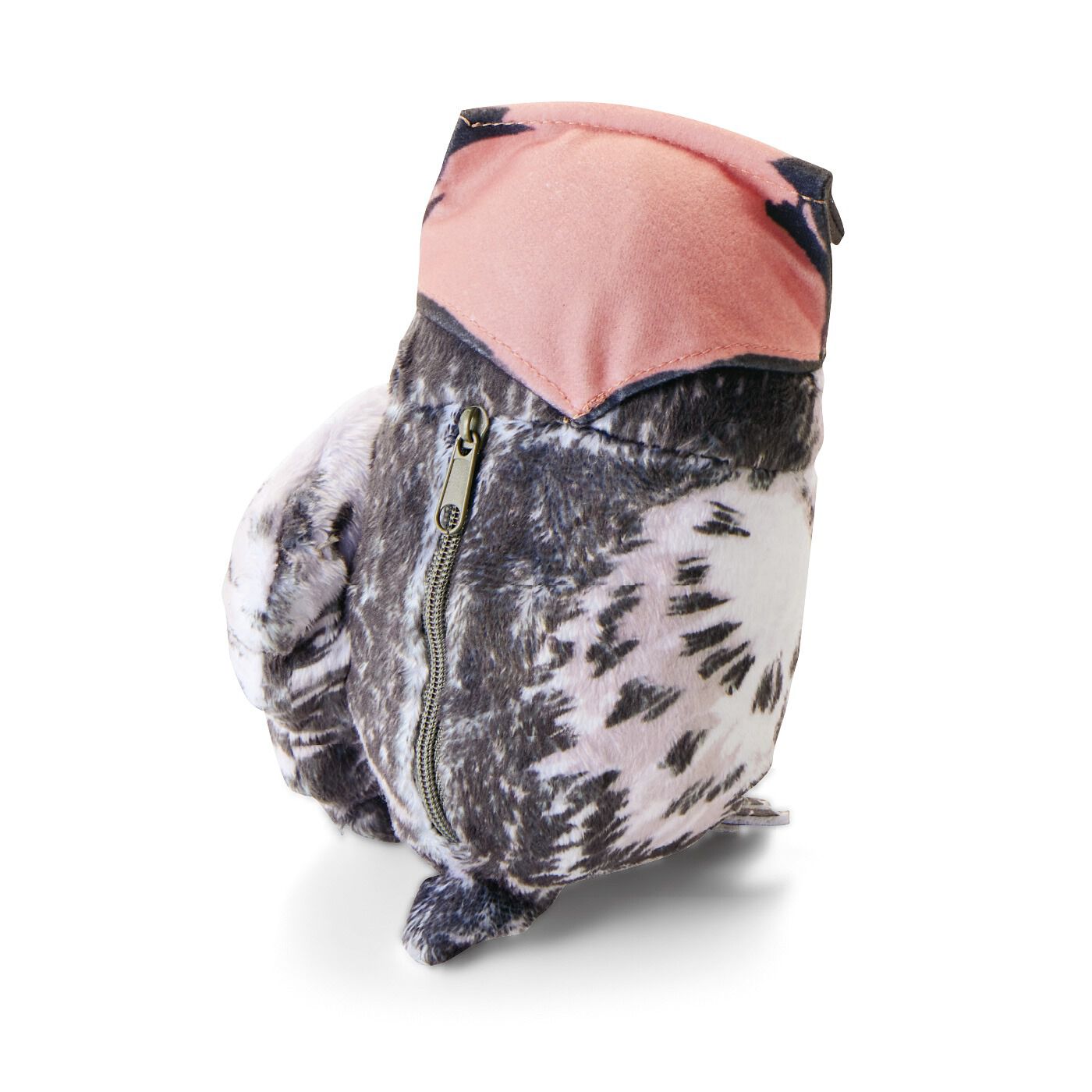 フェリシモギフトショップ|すみだ北斎美術館×ミュージアム部　つられて眠くなっちゃう　北斎の居眠りふくろうポーチ|背中のポケットには、小物類をまとめてイン！