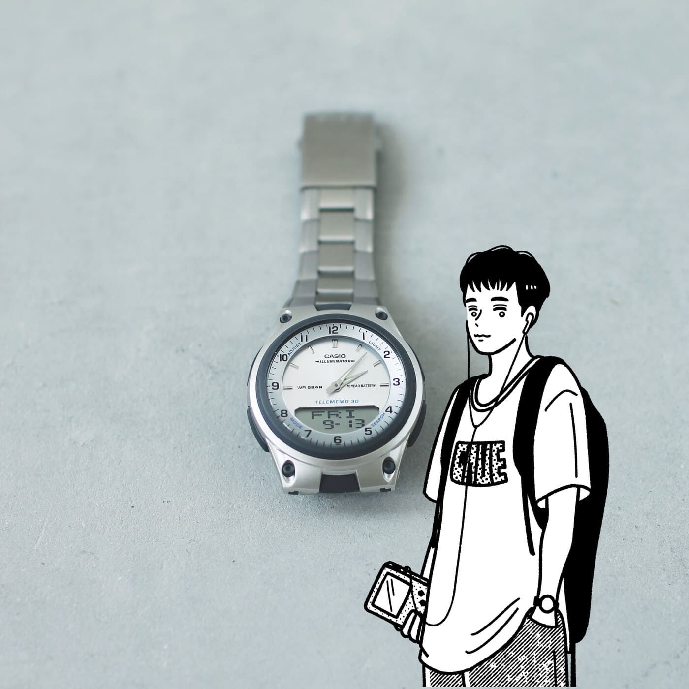 フェリシモギフトショップ|このごろ meets CASIO 推しカシ　カルチャーテックボーイ〈AW-80D-7AJH〉|日常生活はもちろん、水仕事や水泳などでも着用できる5気圧防水