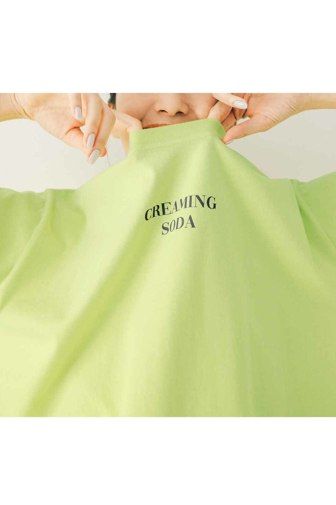 フェリシモギフトショップ|リブ イン コンフォート&times;500色の色えんぴつコラボ トルコオーガニックコットン五分袖Tシャツ〈ライムイエロー〉