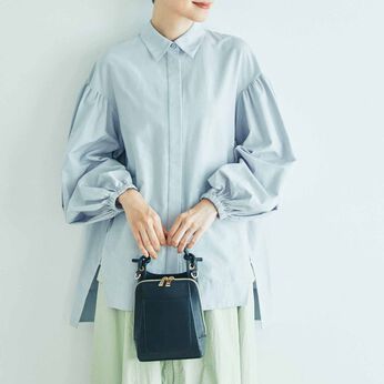 フェリシモギフトショップ | Ｌ＋上品本革ショルダーバッグ〈リッチブラック〉