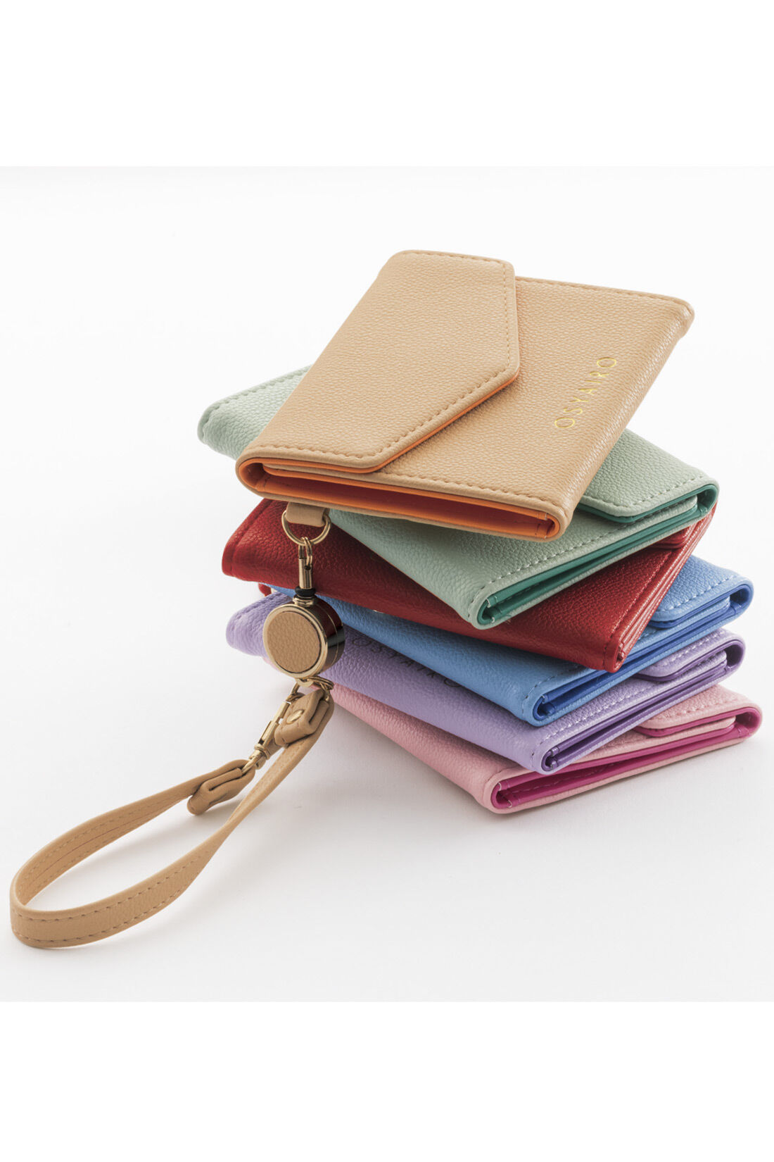 フェリシモギフトショップ|OSYAIRO　推しと一緒にどこまでも　手紙みたいなリール付きパスケース〈パープル〉