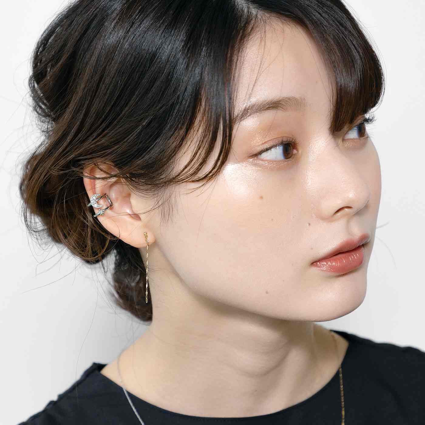 フェリシモギフトショップ|UP.de　月と星 古来からの神秘的なモチーフが瞬（またた）くダイヤモンドイヤアクセ